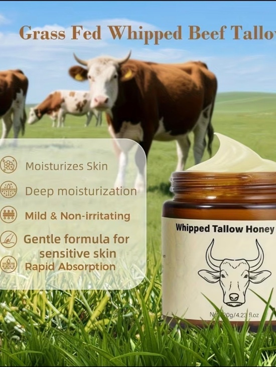 Other - Whipped Tallow Honey Balm - Moisturizing Skin Balm (Cream)